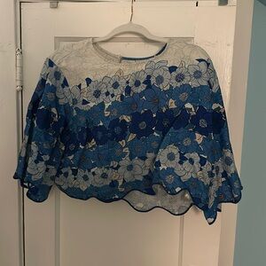 Farm Rio XL cropped shirt